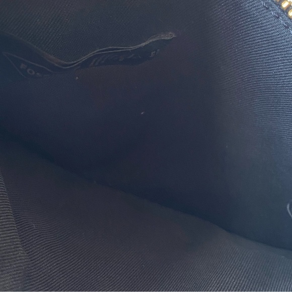 Fossil Tara black pebbled leather pouch 7 x 4.5 - Picture 3 of 7